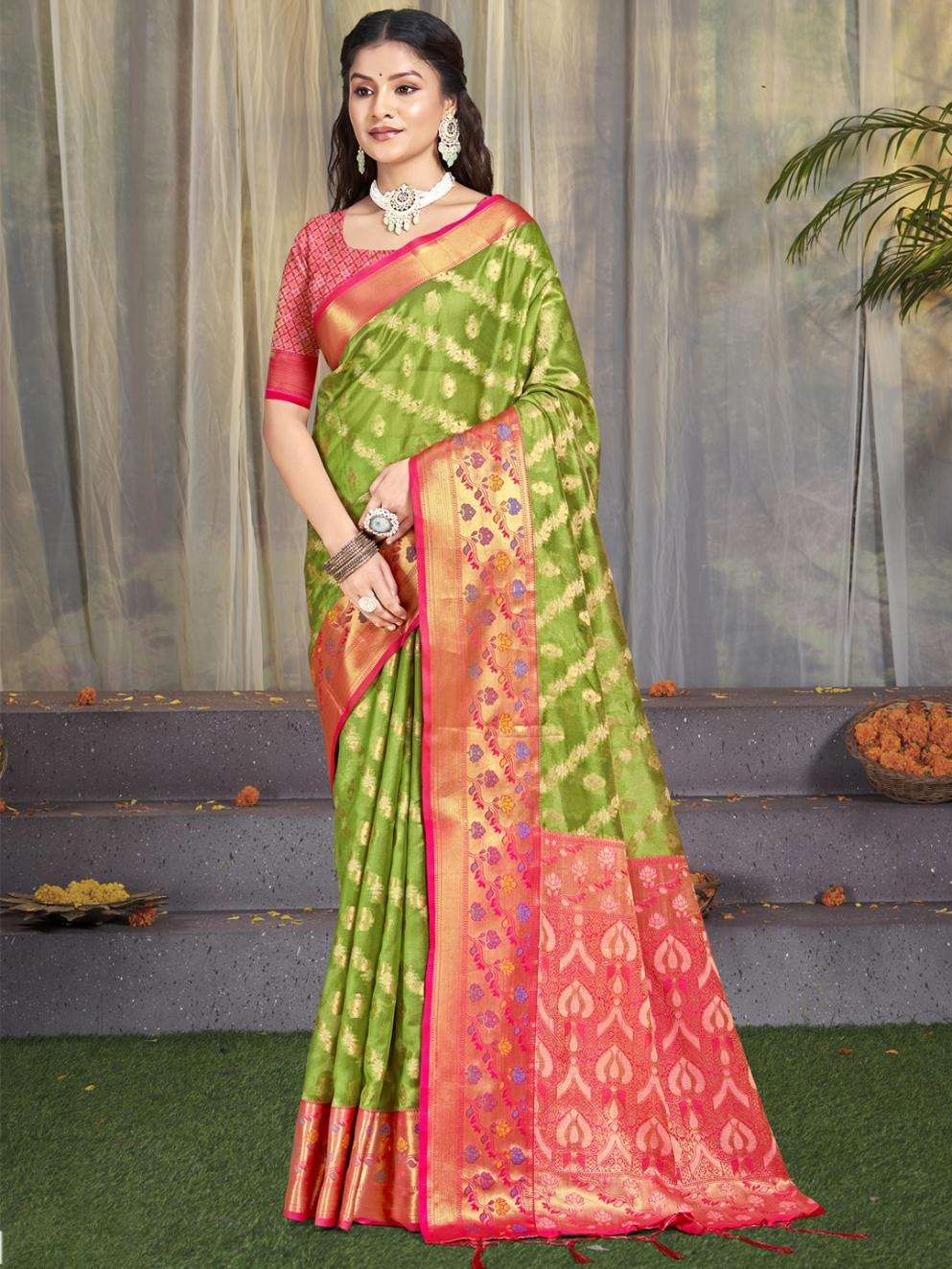 sangam prints bunawat aAkshya cotton silk catchy look saree catalog