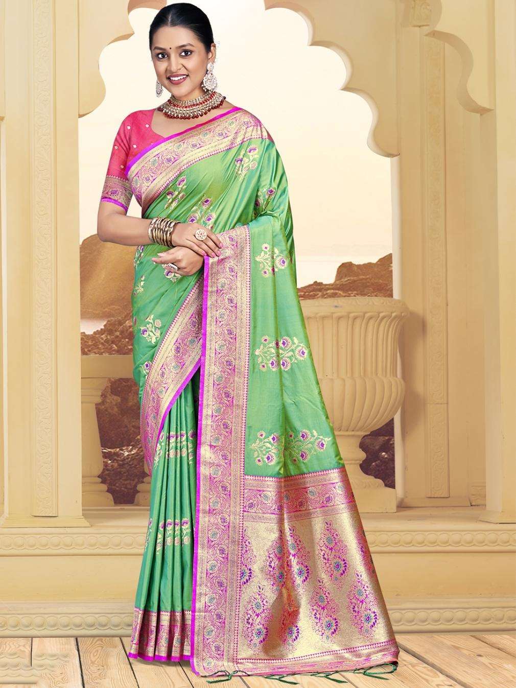 sangam prints bunawat Rose Valley SIlk 02 silk exclusive look saree catalog