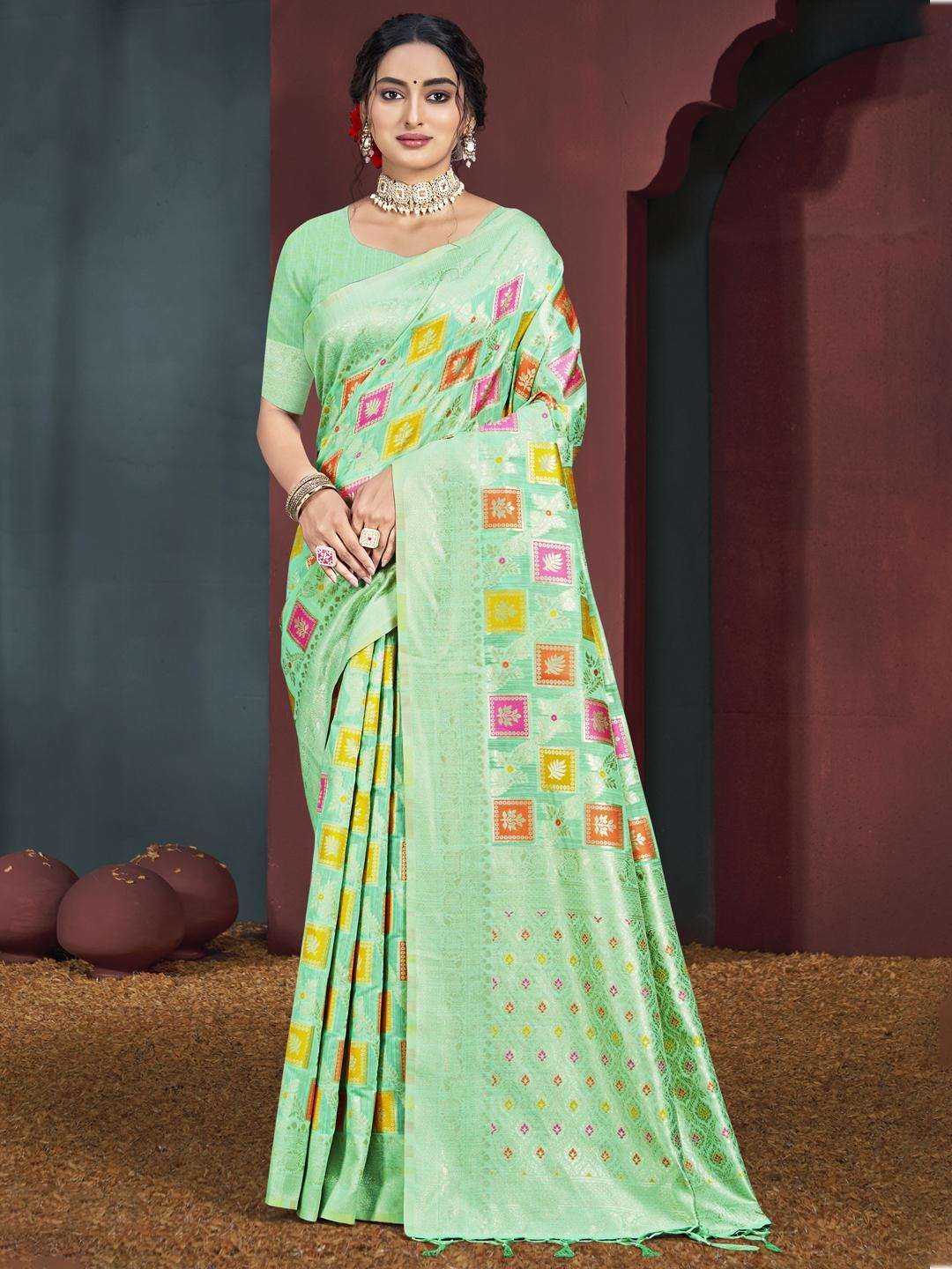 sangam prints bunawat Swapnil Cotton cotton silk attrective look saree catalog