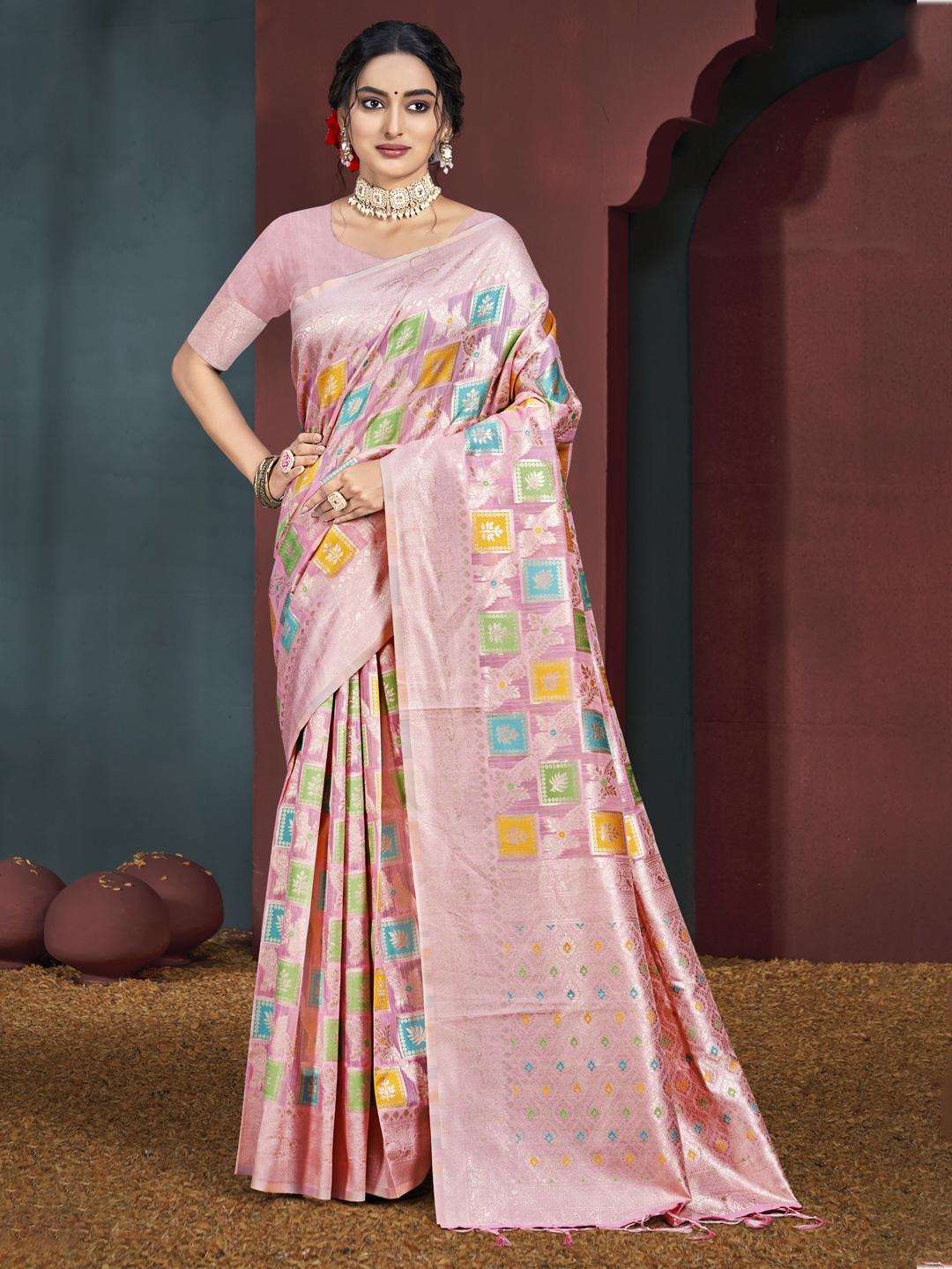 sangam prints bunawat Swapnil Cotton cotton silk attrective look saree catalog