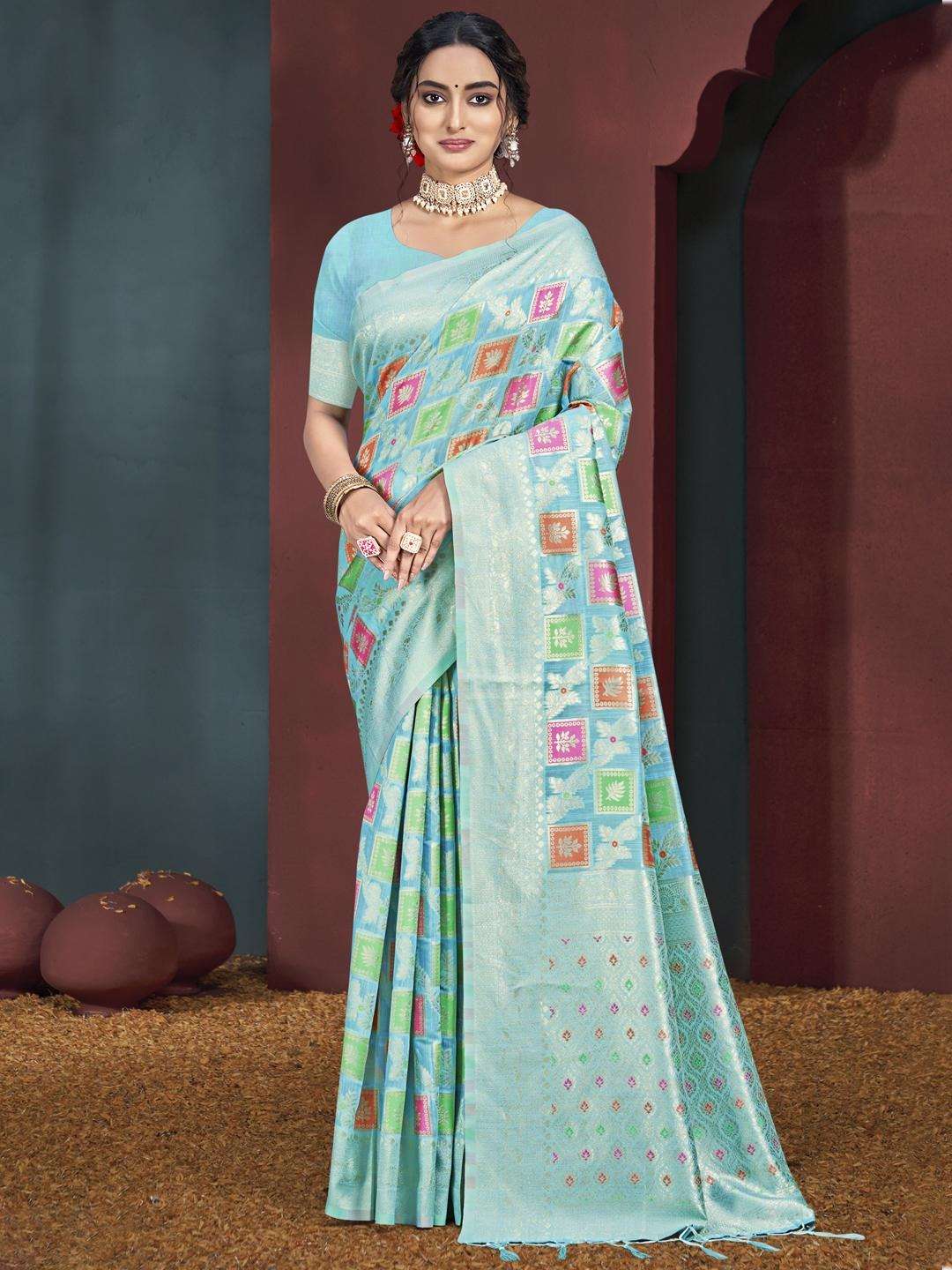 sangam prints bunawat Swapnil Cotton cotton silk attrective look saree catalog