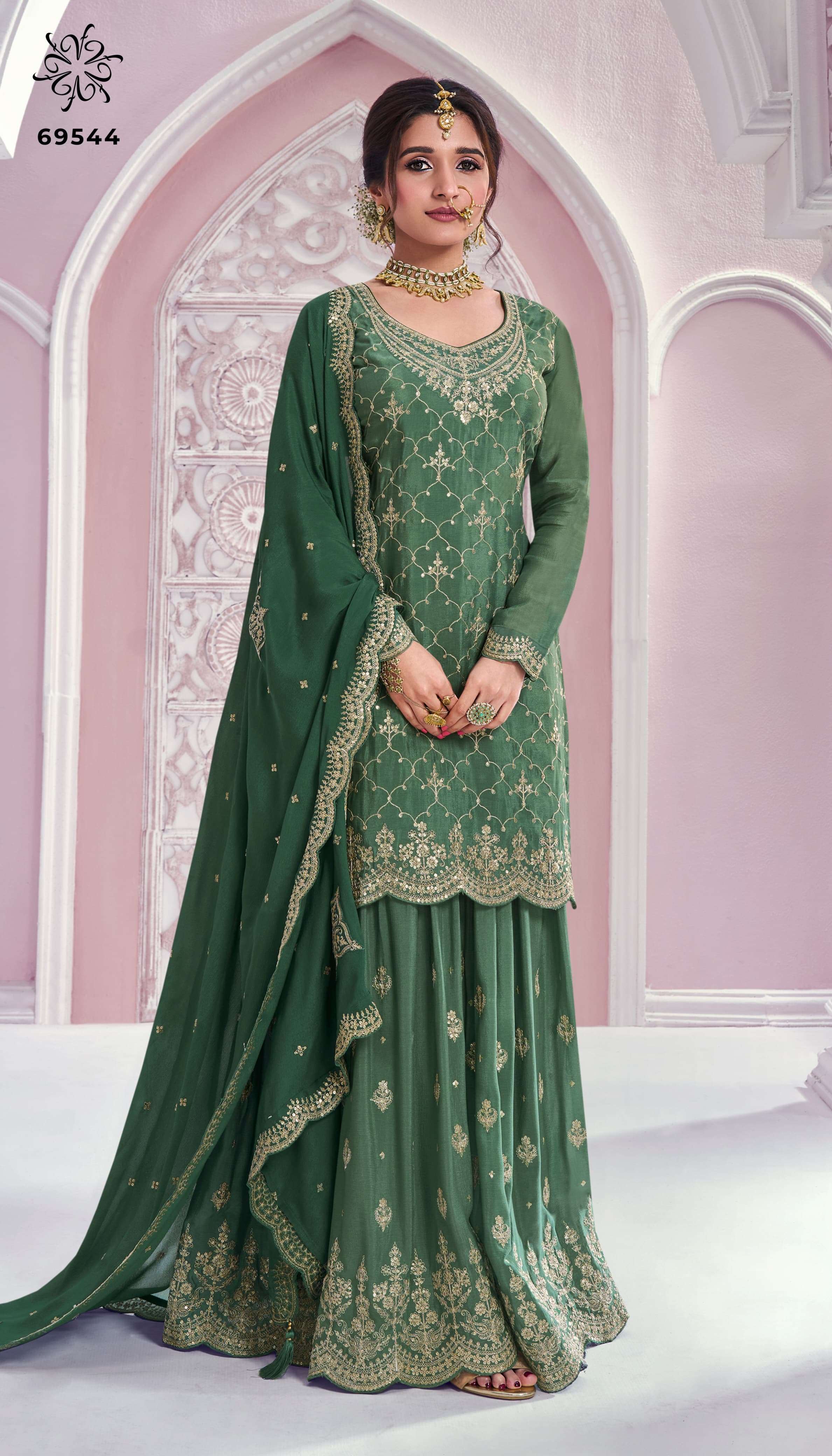 vinay fashion kuleesh rangrasiya chinnon festive look salwar suit catalog