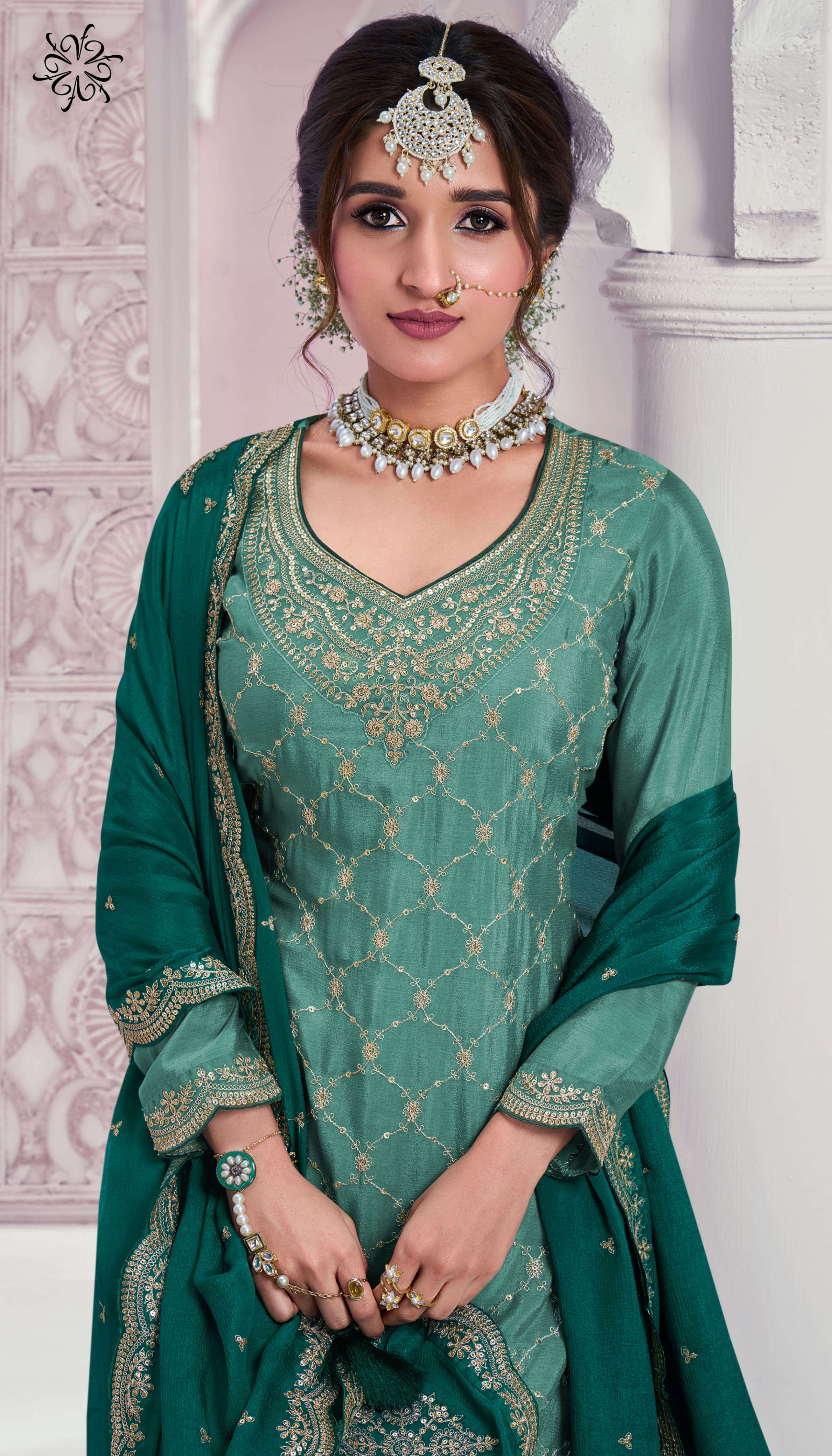 vinay fashion kuleesh rangrasiya chinnon festive look salwar suit catalog