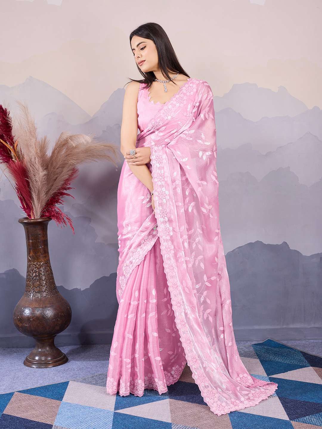 vivera Canberry 6 Sarees Burberry Silk Sarees regal look saree catalog