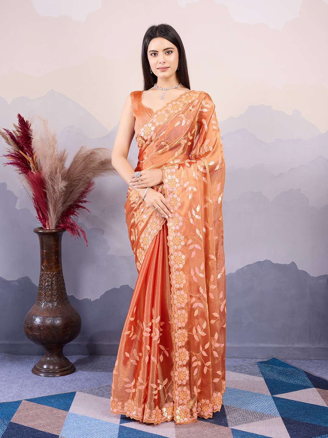 vivera Canberry 6 Sarees Burberry Silk Sarees regal look saree catalog