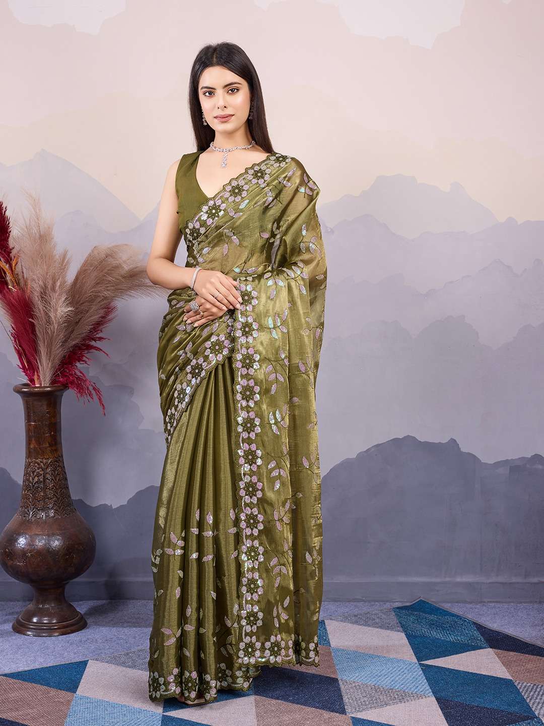 vivera Canberry 6 Sarees Burberry Silk Sarees regal look saree catalog