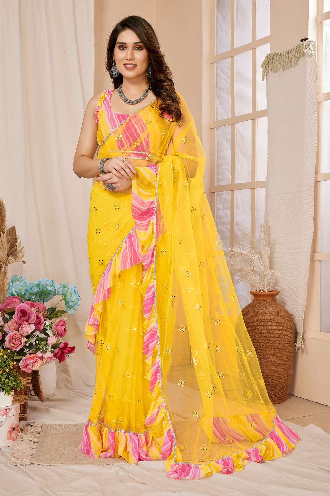 vivera Niti Sarees georgette catchy look saree single