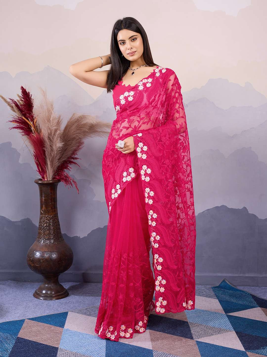 vivera Shalimar Sarees soft net catchy look saree single