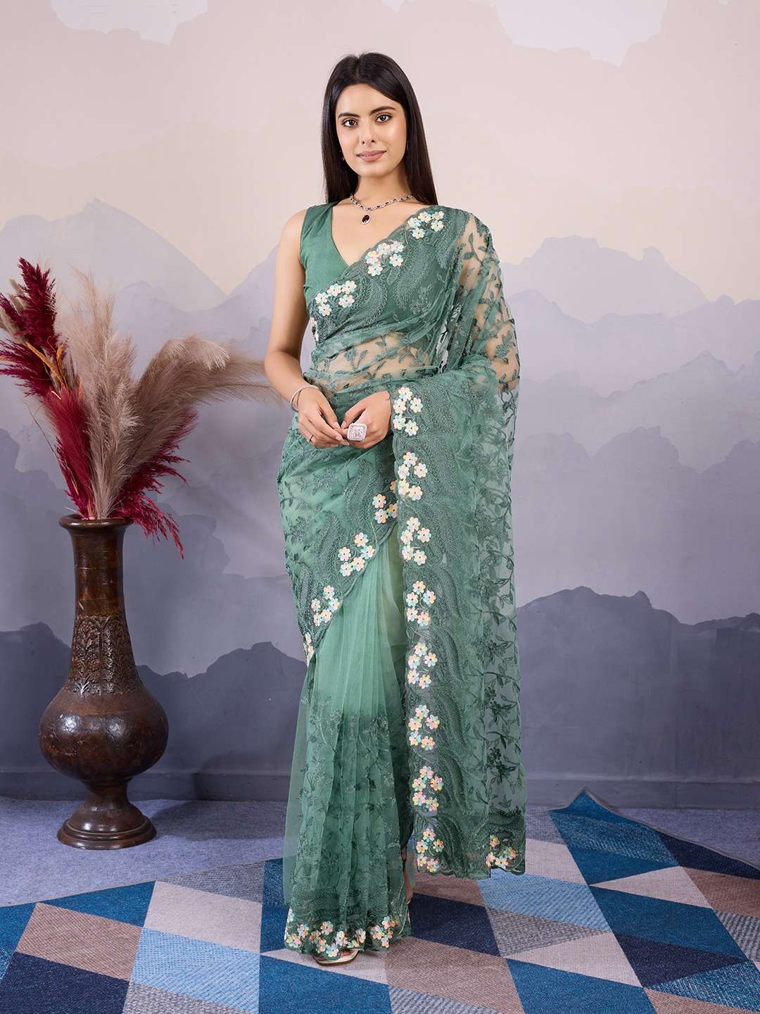 vivera Shalimar Sarees soft net catchy look saree single